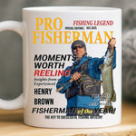Custom Photo Magazine Mug - Personalized Birthday Gifts For Fisherman, Angler - Catching Sunshine All Day