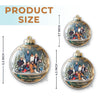 Custom Photo Acrylic Ornament - Personalized Christmas Birthday Gifts For Mom, Dad, Brother, Sister, Kids - Happiness Is Hanging Right Here