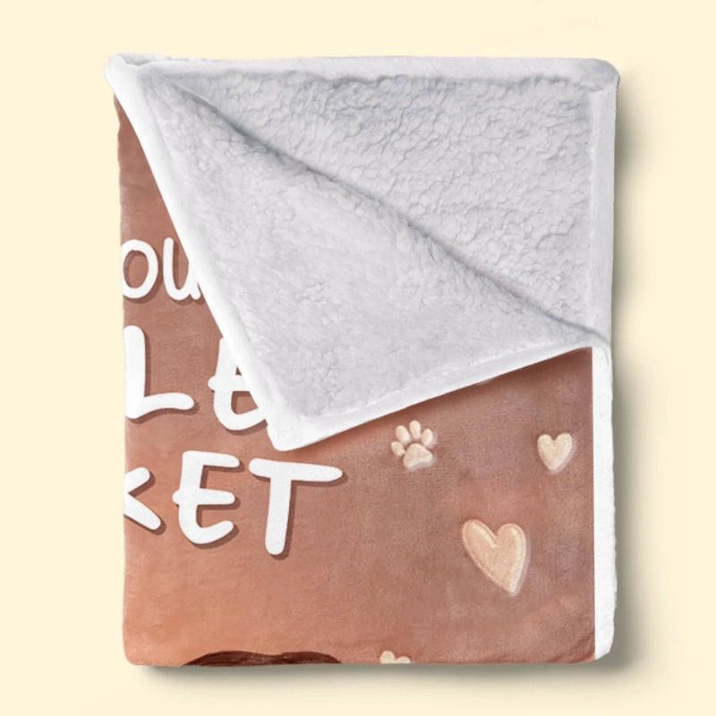 Custom Blanket - Personalized Birthday Gifts For Husband And Wife, Dog Cat Lovers - Love Laughter And Paw Prints