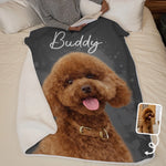 Custom Photo Blanket - Personalized Birthday Gifts For Dog Lovers, Dog Dads, Dog Moms - Happiness On Four Paws