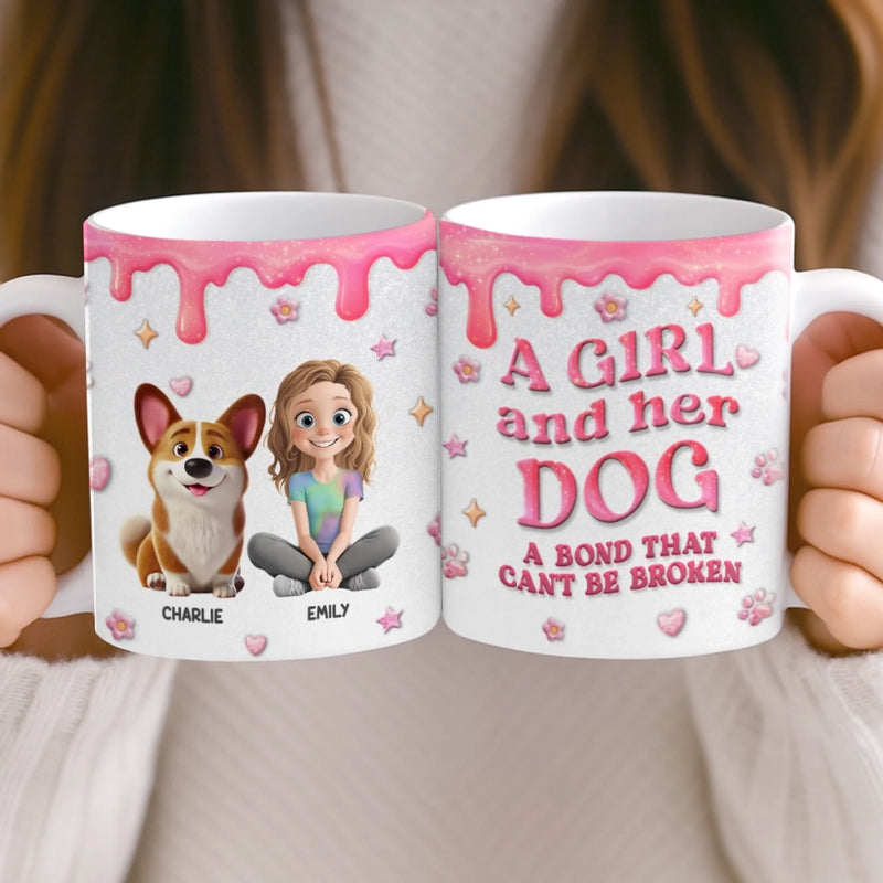 Custom 3D Inflated Effect Printed Mug - Personalized Birthday Gifts For Dog Lovers, Dog Dad And Mom - More Than Pets, More Than Family