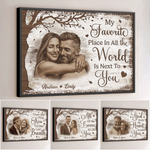 Custom Photo Horizontal Poster - Personalized Anniversary Wedding Gifts For Wife, Husband, Couple - We Grow Better Together Daily