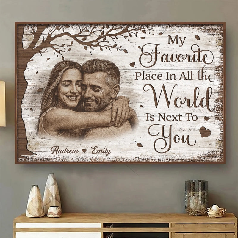 Custom Photo Horizontal Poster - Personalized Anniversary Wedding Gifts For Wife, Husband, Couple - We Grow Better Together Daily