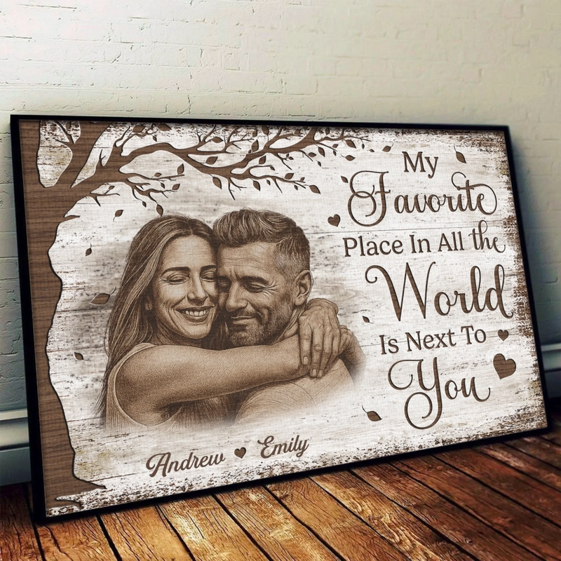Custom Photo Horizontal Poster - Personalized Anniversary Wedding Gifts For Wife, Husband, Couple - We Grow Better Together Daily