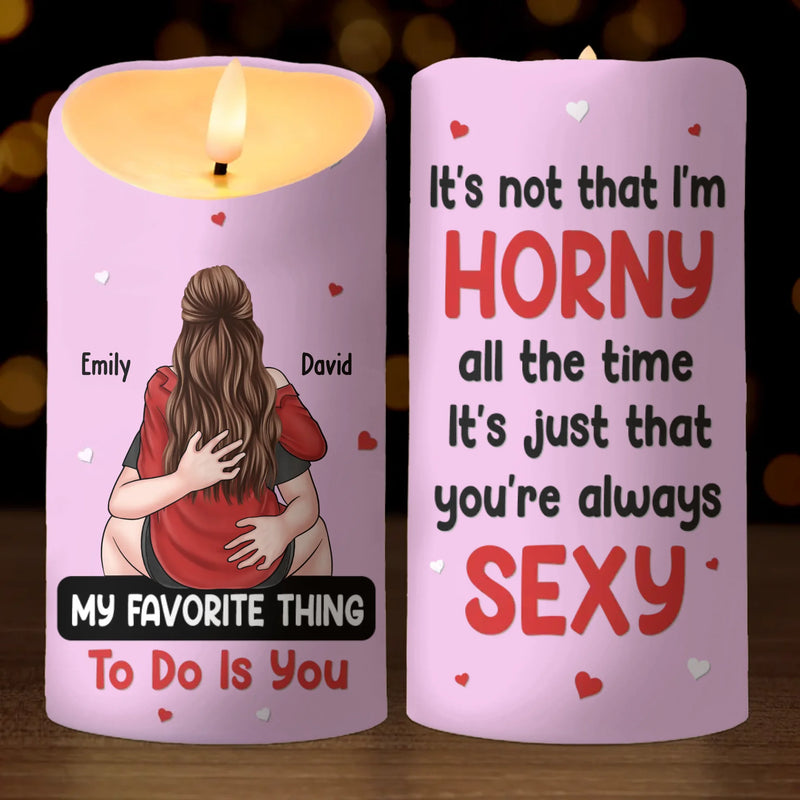 Every Little Joke You Make Pulls Me Closer To You - Couple Personalized Custom LED Candle - Gift For Husband Wife, Anniversary