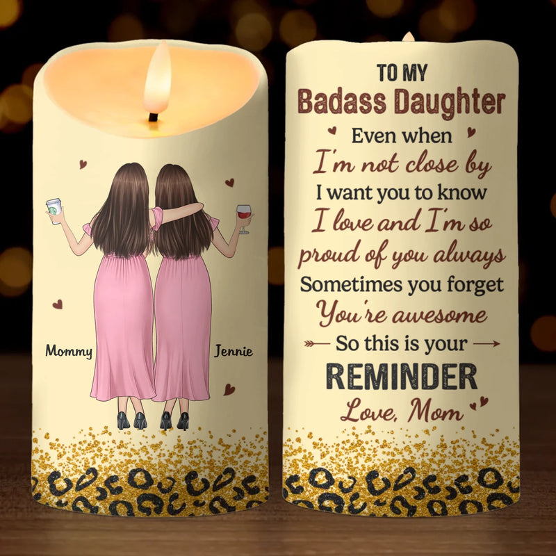 I Love And I'm So Proud Of You Always - Family Personalized Custom LED Candle - Gift For Mom, Daughter