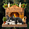 Custom First Christmas Acrylic Ornament - Personalized Christmas Birthday Gifts For Dog Lovers, Dog Dad And Mom - Paws And Love Forever