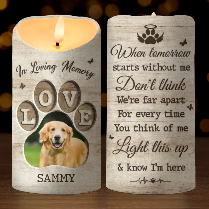 Custom Photo Forever Missed - Memorial Personalized Custom LED Candle - Sympathy Gift, Christmas Gift, New Arrival Gift For Pet Owners, Pet Lovers
