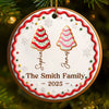 Custom Ceramic Ornament - Personalized Christmas Birthday Gifts For Mom, Dad, Brother, Sister, Kids - Together We Shine Bright This Christmas