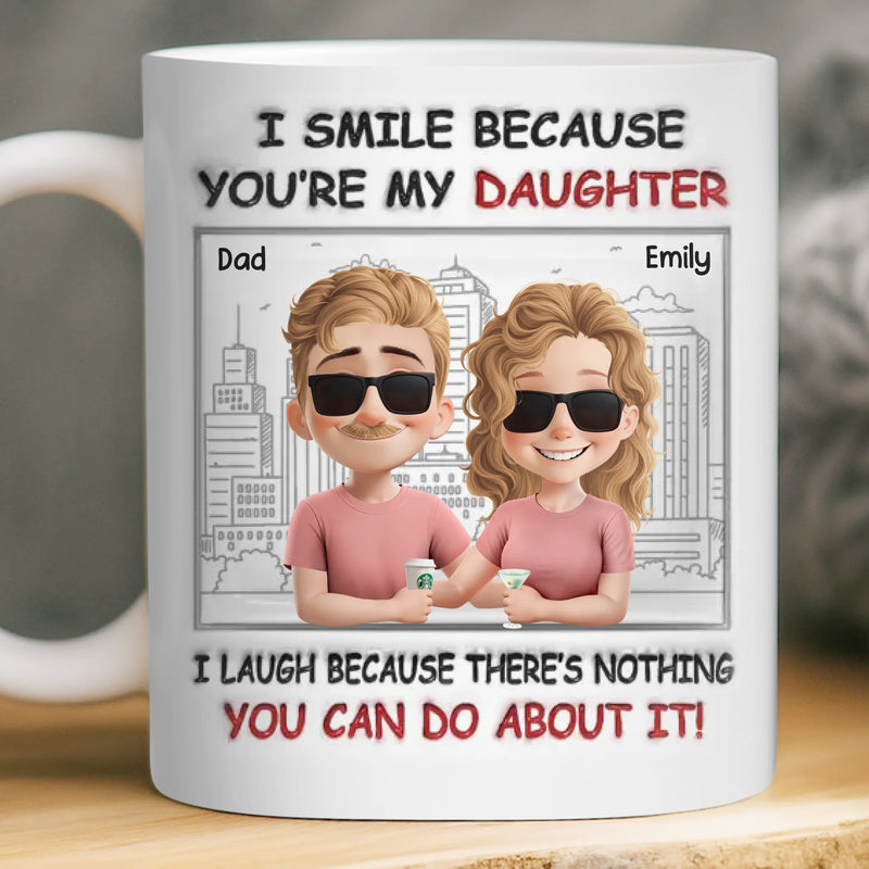 Custom Mug - Personalized Birthday Gifts For Dad,  Mom, Daughter - Hand In Hand Through Every Season