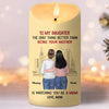 My Daughter, My Heart - Family Personalized Custom LED Candle - Christmas Gift For Mom, Daughter