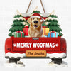 Custom Wood Sign - Personalized Christmas Birthday Gifts For Dog Lovers, Dog Dad And Mom - Merry Woofmas Ya Filthy Animal