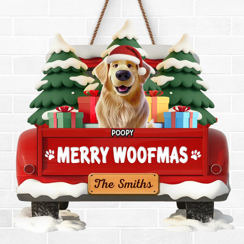 Custom Wood Sign - Personalized Christmas Birthday Gifts For Dog Lovers, Dog Dad And Mom - Merry Woofmas Ya Filthy Animal