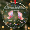 Custom Circle Glass Ornament - Personalized Best Friend Christmas Birthday Gifts For Women, Besties, Sisters, BFF - You Make My World Loud