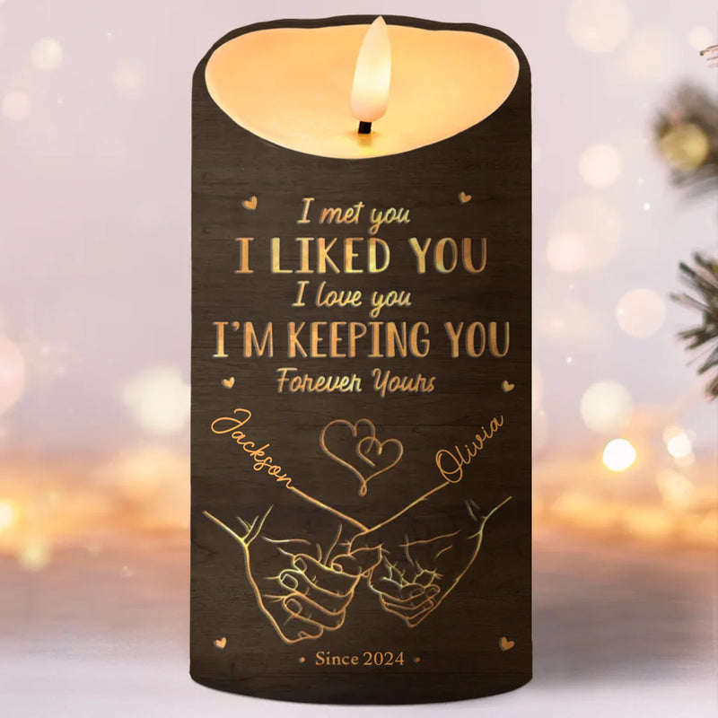 With You, I’m Never Lost - Couple Personalized Custom LED Candle - Christmas Gift For Husband Wife, Anniversary