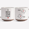 Never Too Far To Have Tea Together - Bestie Personalized Custom Printed Pottery Mug - Christmas Gift For Best Friends, BFF, Sisters