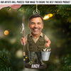 Custom Photo Acrylic Ornament - Personalized Christmas Birthday Fishing Gifts For Fisherman - Master Angler