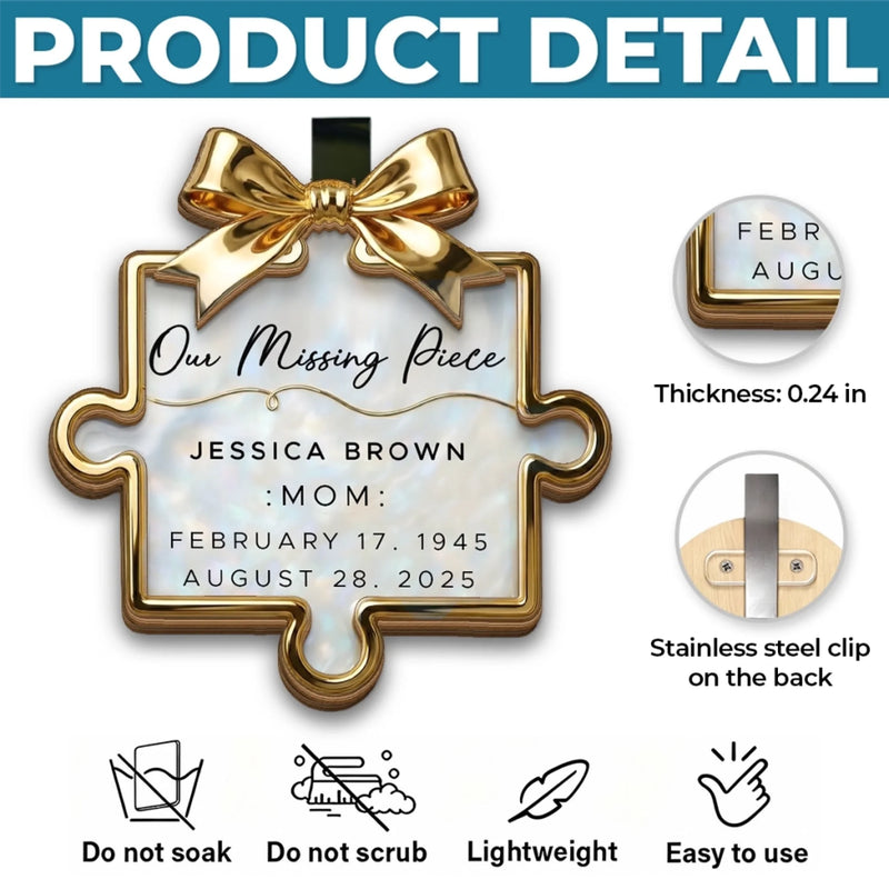Custom Car Visor Clip - Personalized Memorial Sympathy Gifts For Loss Of Mom, Dad - Forever A Beautiful Soul