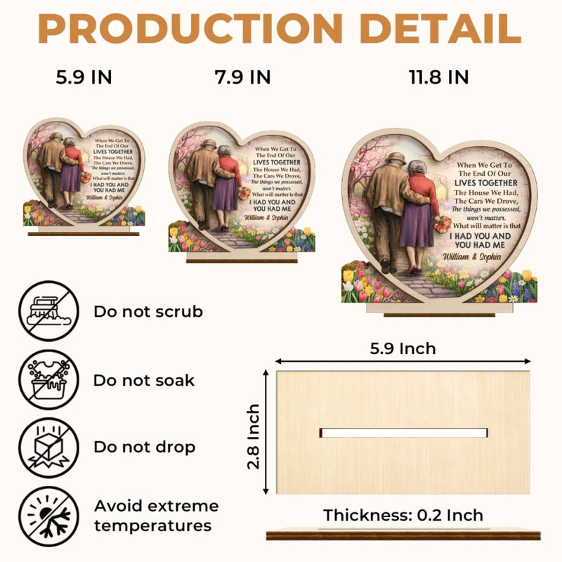 Custom 2-Layered Wooden Plaque - Personalized Anniversary Wedding Gifts For Husband And Wife, Him And Her - Love Looks Good On Us