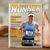 Custom Photo Magazine Rectangle Shaped Acrylic Plaque - Personalized Birthday Running Gifts For Running Lovers, Sports Fans, Sports Lovers - Hustle In Every Stride