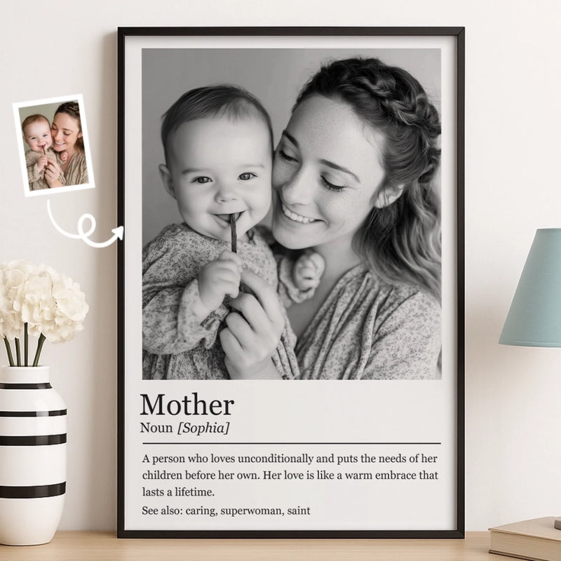Custom Photo Vertical Poster - Personalized Mother's Day Gifts For Mom, Grandma - A Mother’s Love Never Fades