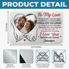Custom Photo Aluminum Wallet Card - Personalized Anniversary Wedding Gifts For Husband And Wife, Him And Her - You Are My Safe Place