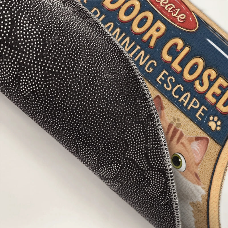 Custom 3D Inflated Effect Printed Home Decor Decorative Mat - Personalized Birthday Gifts For Dog Cat Lovers, Dog Dad And Mom, Cat Owners - Escape Artists Live Here
