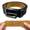 Custom Engraved Leather Belt - Personalized Anniversary Wedding Gifts For Husband And Wife, Him And Her - Side By Side Still Smiling