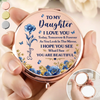 Custom Compact Mirror - Personalized Birthday Gifts For Daughter - Forever My Little Girl