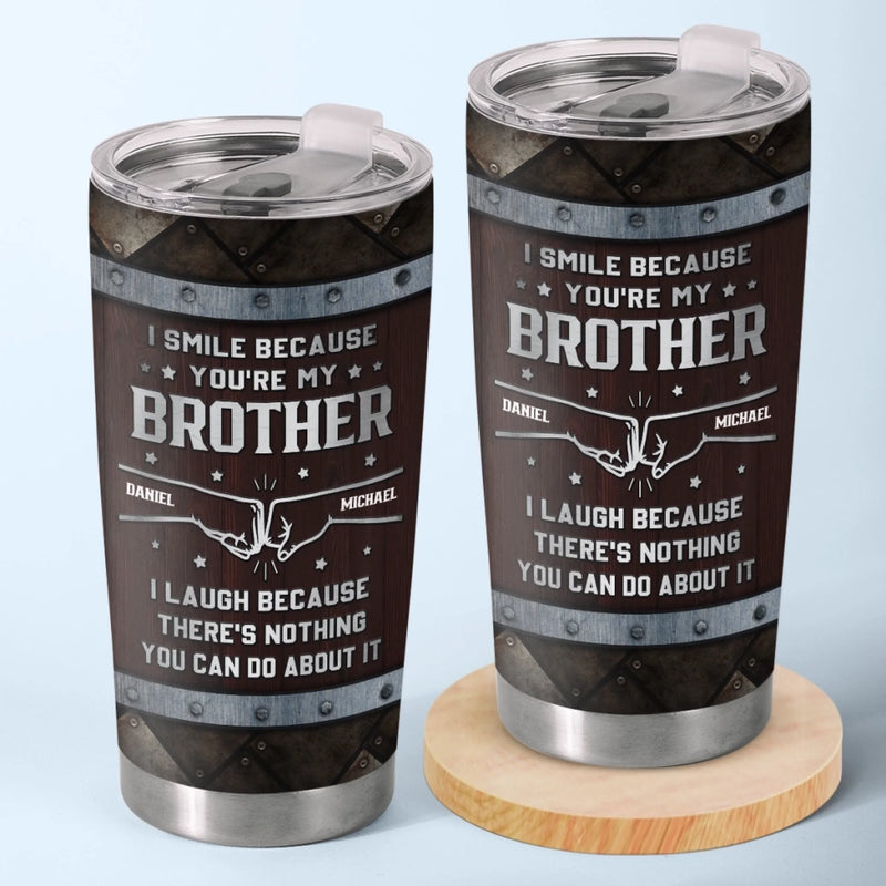 Custom Tumbler - Personalized Birthday Gifts For Brother - Family Made Us Brothers