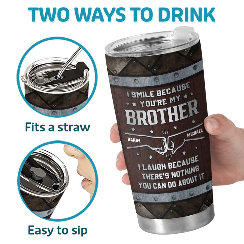 Custom Tumbler - Personalized Birthday Gifts For Brother - Family Made Us Brothers