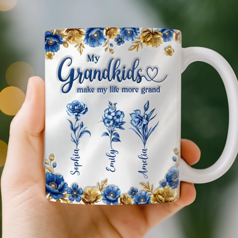 Custom Mug - Personalized Mother's Day Gifts For Mom, Grandma - A Lifetime Of Blooming Love
