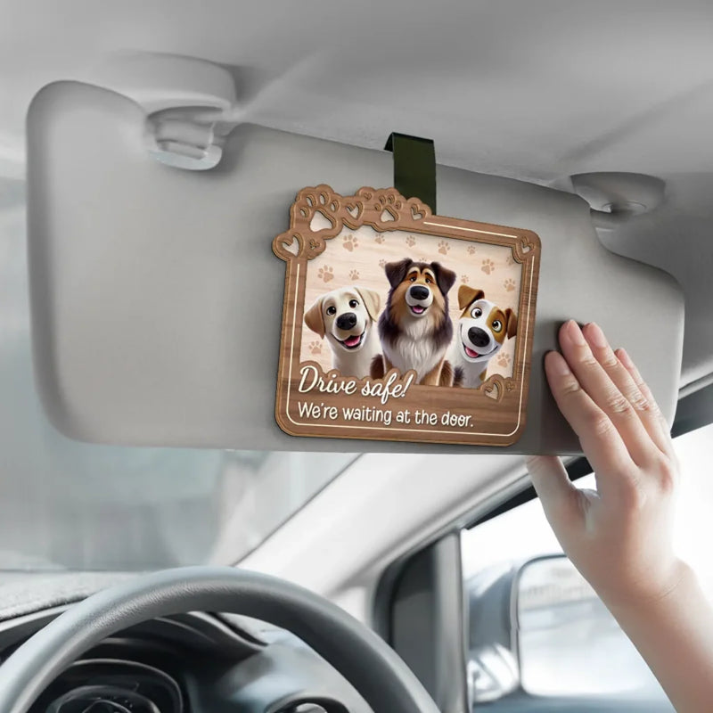 We're Watching You - Dog & Cat Personalized Custom Car Visor Clip - Gift For Pet Owners, Pet Lovers