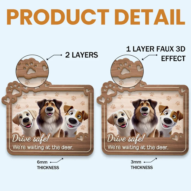 We're Watching You - Dog & Cat Personalized Custom Car Visor Clip - Gift For Pet Owners, Pet Lovers