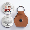 Custom Pocket Hug - Personalized Anniversary Wedding Gifts For Husband And Wife, Him And Her - Love Moves Gently With Us