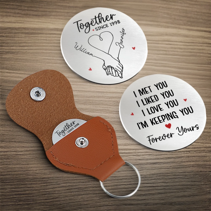 Custom Pocket Hug - Personalized Anniversary Wedding Gifts For Husband And Wife, Him And Her - We Build Joy Daily