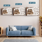 Custom Photo Horizontal Poster, Canvas - Personalized Anniversary Wedding Gifts For Husband, Wife, Couple - My World Feels Complete