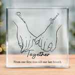 Custom Square Shaped Acrylic Plaque - Personalized Anniversary Wedding Gifts For Husband, Wife, Couple - Together We Find Balance