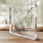 Custom Square Shaped Acrylic Plaque - Personalized Anniversary Wedding Gifts For Husband, Wife, Couple - Together We Find Balance