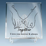 Custom Square Shaped Acrylic Plaque - Personalized Anniversary Wedding Gifts For Husband, Wife, Couple - Together We Find Balance