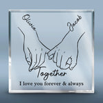 Custom Square Shaped Acrylic Plaque - Personalized Anniversary Wedding Gifts For Husband, Wife, Couple - Together We Find Balance