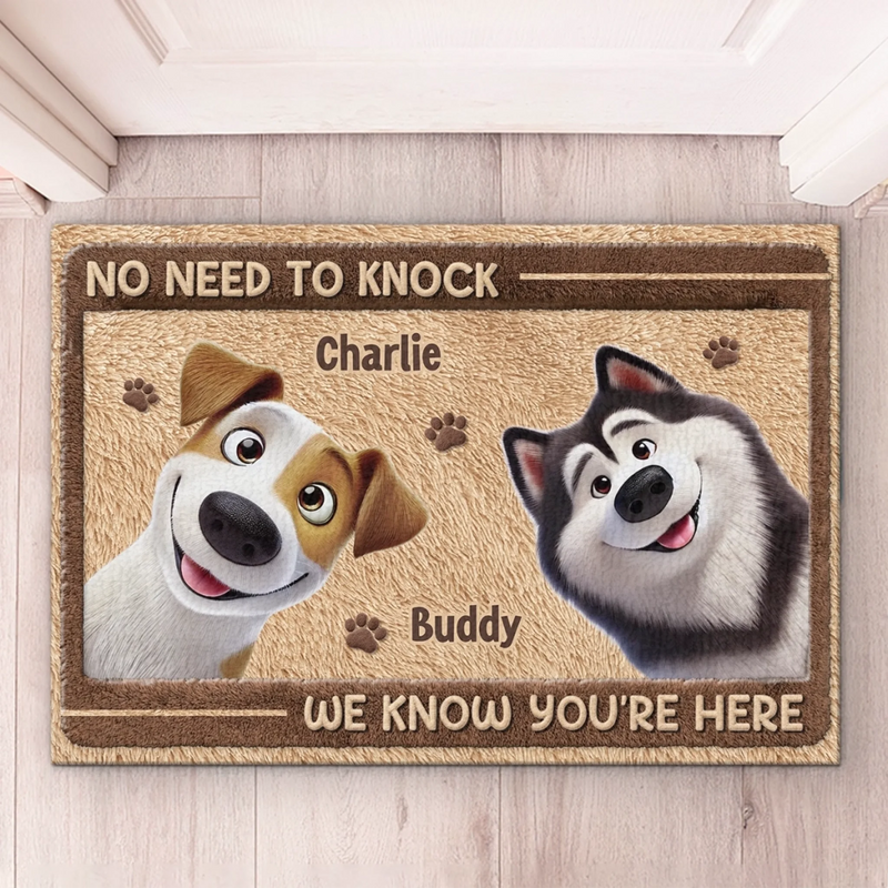 Custom Home Decor Decorative Mat - Personalized Birthday Gifts For Dog Lovers, Dog Dad And Mom - House Full Of Paws