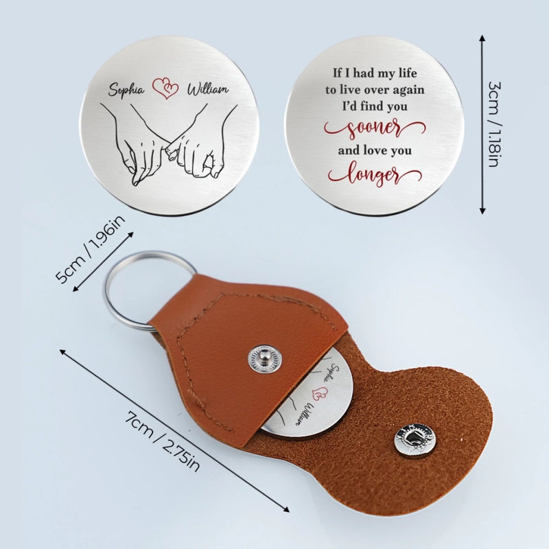 Custom Pocket Hug - Personalized Anniversary Wedding Gifts For Husband And Wife, Him And Her - Choosing Love Over And Over