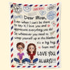 Custom Blanket - Personalized Mother's Day Gifts For Mom, Grandma - A Hug From Me