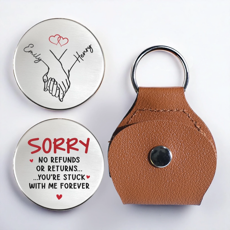 Custom Pocket Hug - Personalized Anniversary Wedding Gifts For Husband And Wife, Him And Her - Love With No Exit