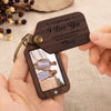 Custom Photo Wooden Keychain - Personalized Anniversary Wedding Gifts For Husband And Wife, Him And Her - Together We Keep Blooming