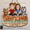 Custom Wood Sign - Personalized Anniversary Wedding Gifts For Husband And Wife, Dog Cat Lovers - Home Sweet Fur