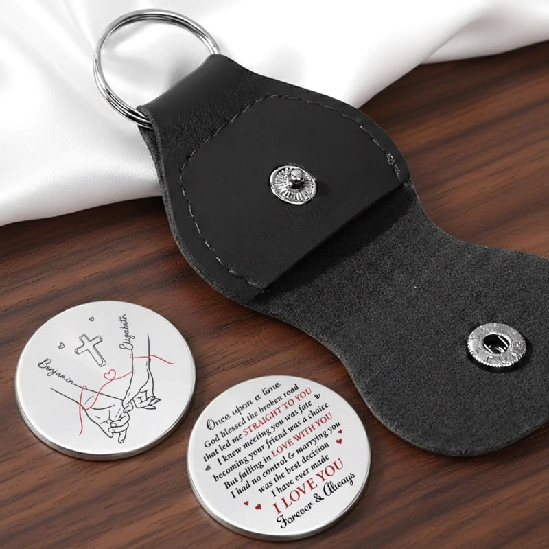 Custom Pocket Hug - Personalized Anniversary Wedding Gifts For Husband And Wife, Him And Her - Love Lives In Us
