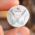 Custom Pocket Hug - Personalized Anniversary Wedding Gifts For Husband, Wife, Couple - With All My Love