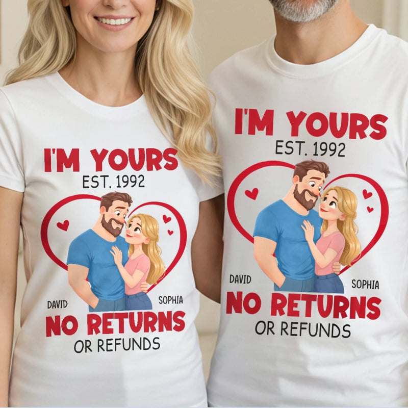 Custom Unisex T-shirt, Premium T-shirt, Hoodie - Personalized Anniversary Wedding Gifts For Husband And Wife, Him And Her - Yours Today, Tomorrow, Always